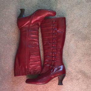 Miz Mooz Astor red leather boots